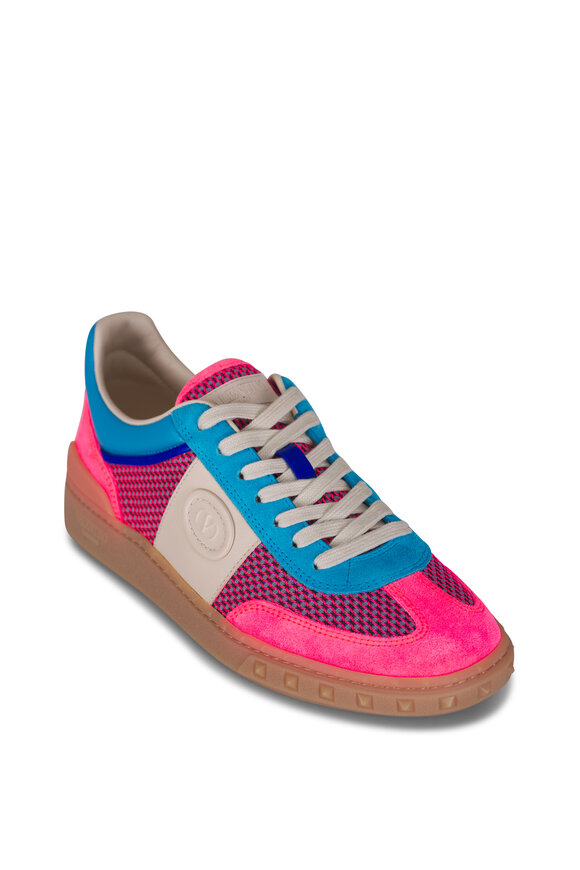 Valentino Garavani Upvillage Pink & Blue Mesh Sneaker