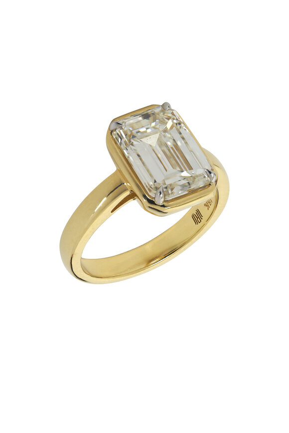 Rahaminov - 4.10CT Emerald Cut Diamond Ring