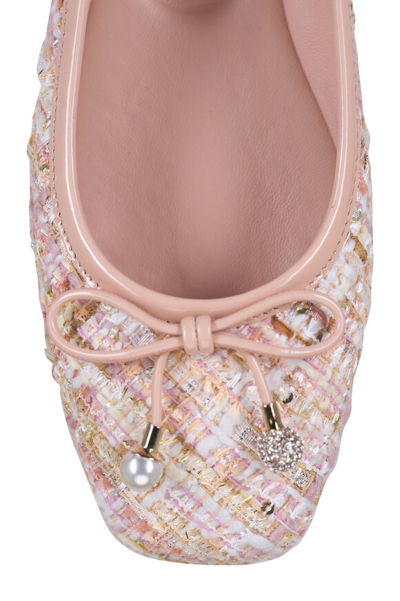 Jimmy Choo - Elme Rose Pink Boucle Flat