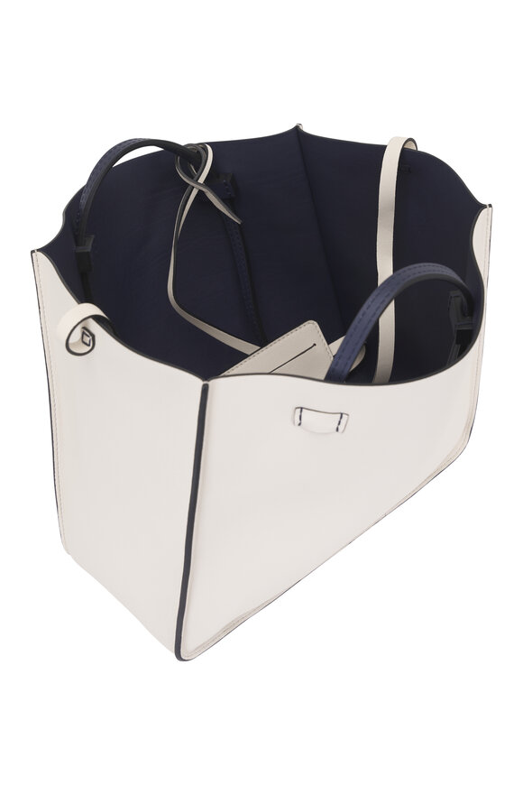 Moreau Paris Small Vincennes Navy & White Reversible Tote - view 13