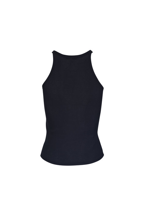 Dorothee Schumacher Pure Sleekness Navy Blue Ribbed Tank - view 2