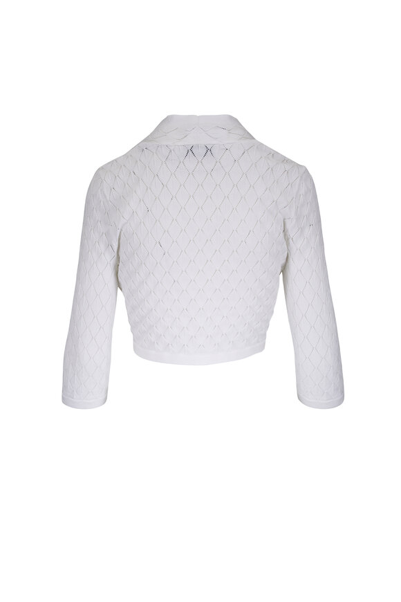 Lela Rose Ivory Pointelle Knit Bolero - view 2
