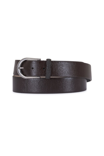 ベルト BRUNELLO CUCINELLI BELT (M0NAPC228 CMIEL) Brunello Cucinelli - Black Leather Belt | Mitchell Stores
