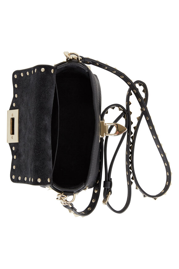 Valentino Garavani - Rockstud Black Leather Mini Crossbody Bag