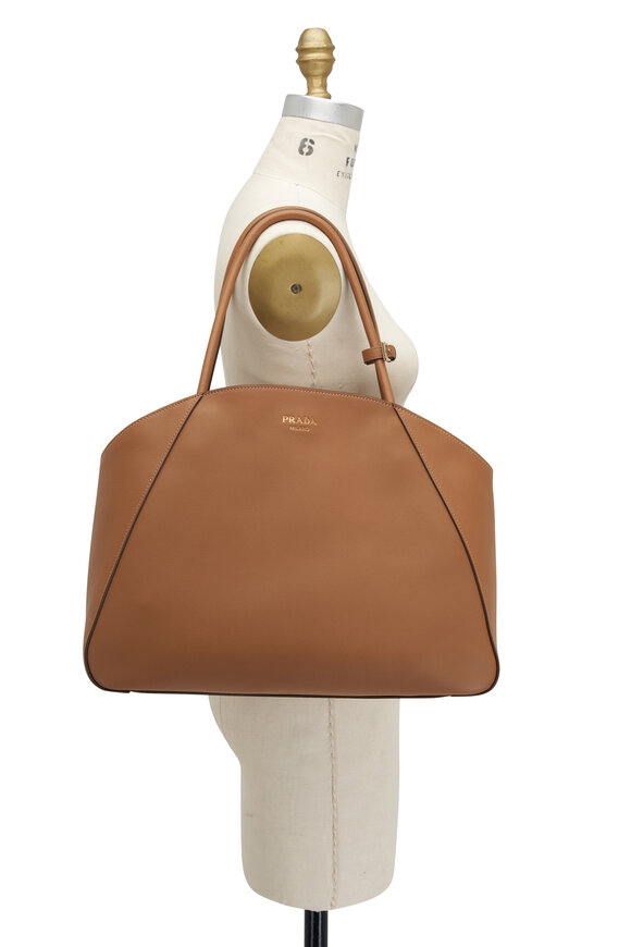 Prada - Large Caramel Soft Grain Leather Tote