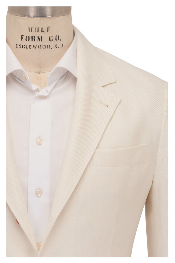 Brunello Cucinelli - Beige Solid Linen Suit