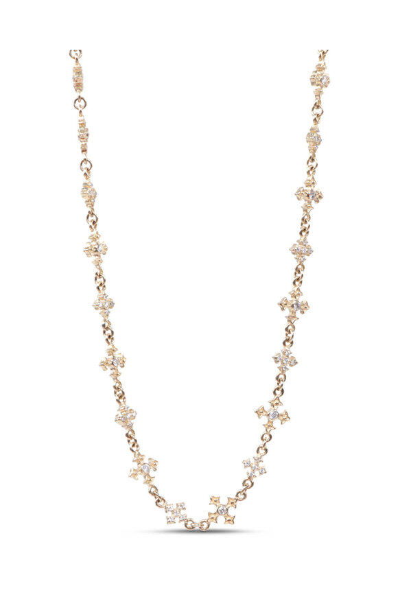 Loree Rodkin Diamond Cross Chocker Necklace