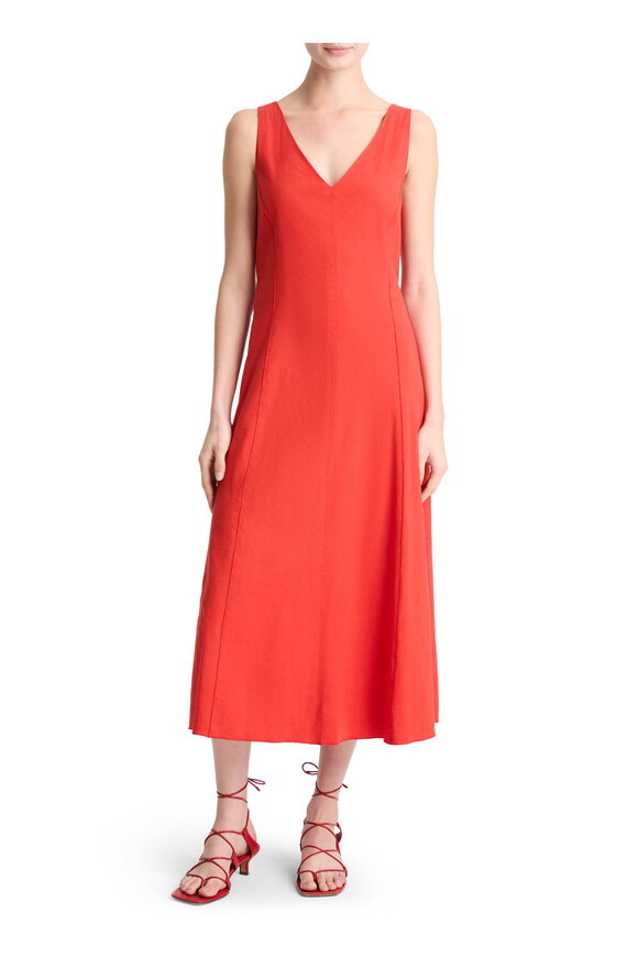 Vince Poppy V-Neckline Midi Dress - view 2