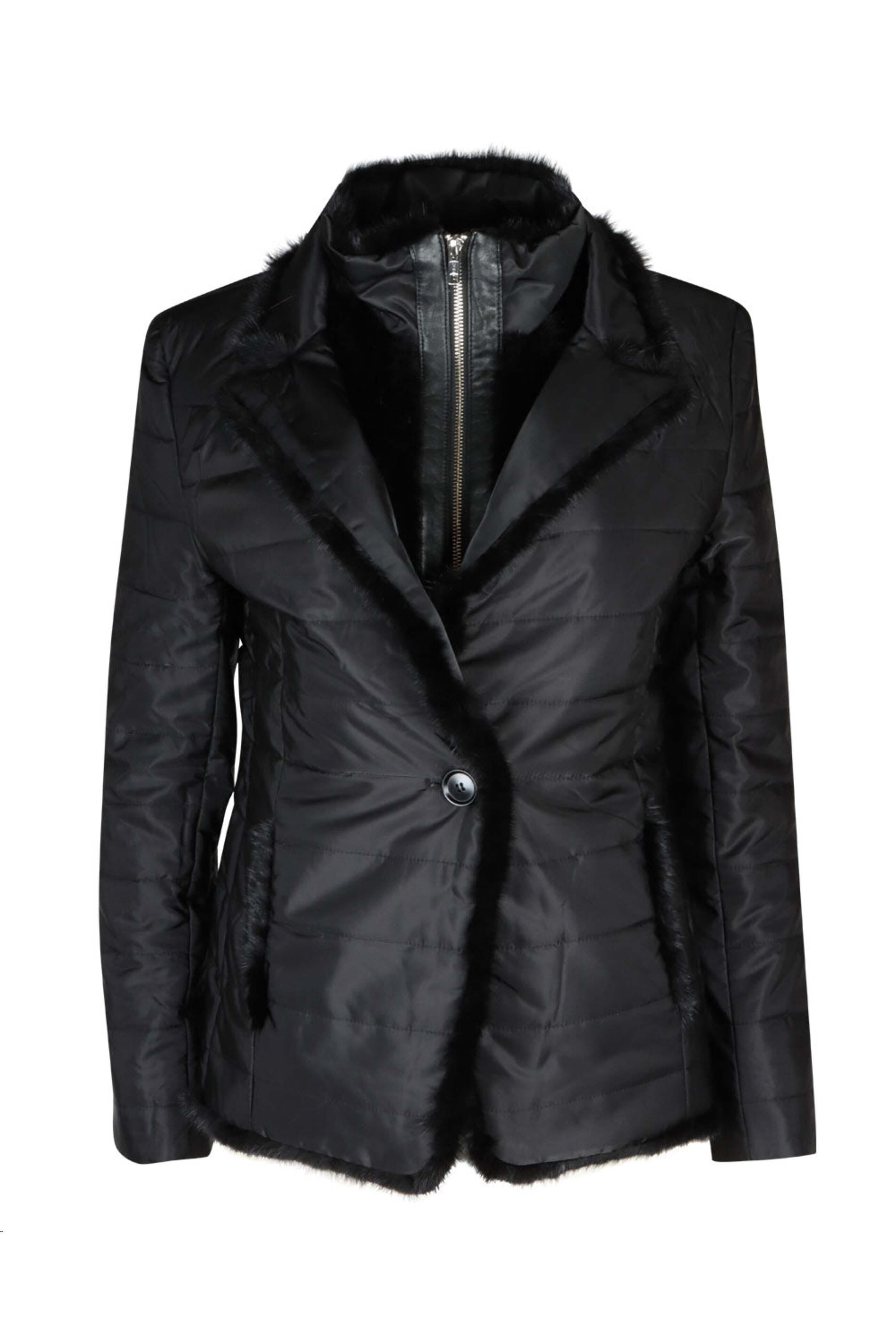 Diomi - Mink Nylon Jacket in Black