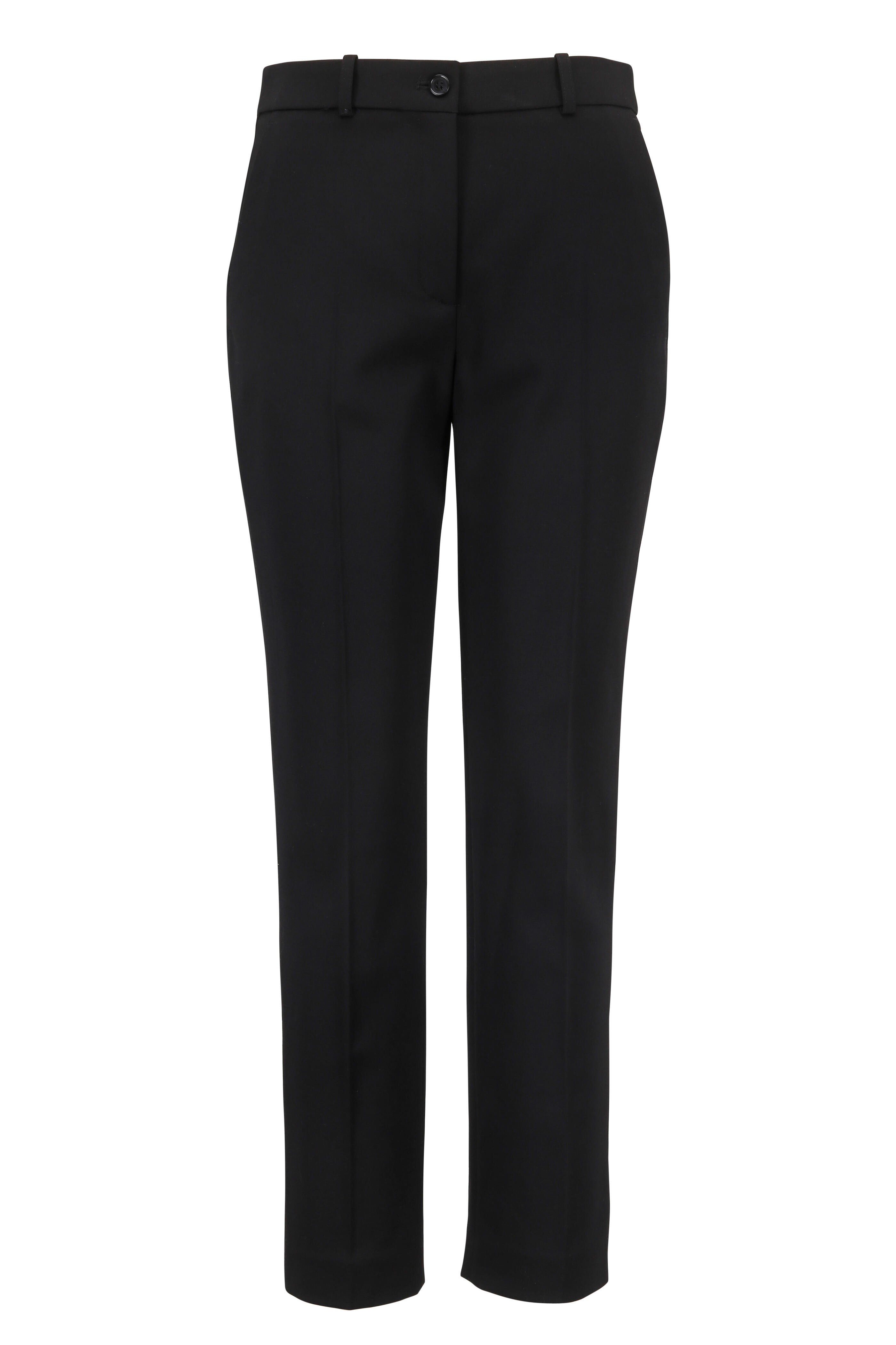 Michael Kors Collection - Samantha Black Stretch Wool Pant
