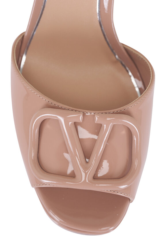 Valentino Garavani Rose Patent Leather VLogo Platform Sandal, 115mm - view 6