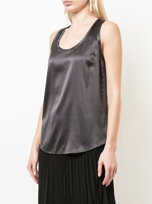 Brunello Cucinelli - Volcano Silk Scoop Neck Reversible Tank