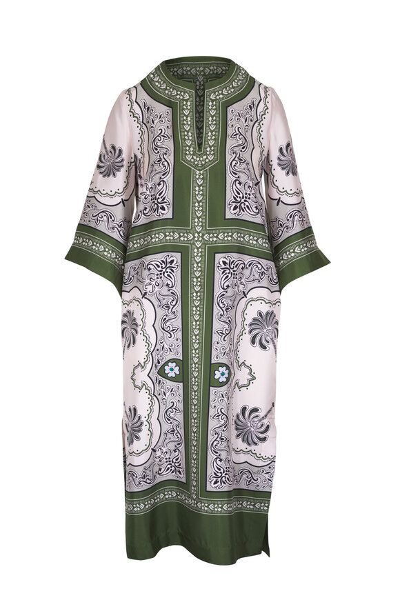 La Double J Twill Mirage Placeé Kaftan