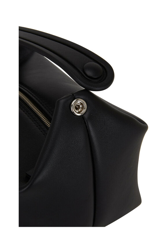 The Row - Les Bains Black Smooth Leather Top Handle Bag