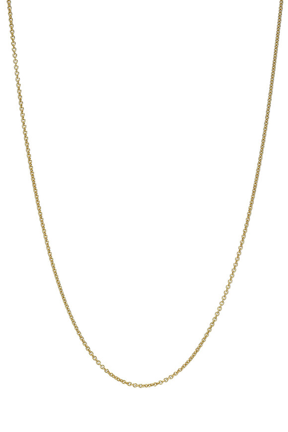 Dru 14k Yellow Gold Baby Rolo Chain Necklace