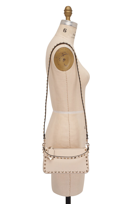 Valentino Garavani - Light Ivory Small Rockstud Shoulder Bag 