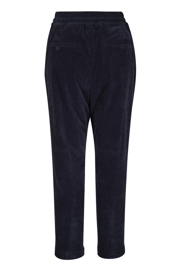 Kiton Navy Blue Tie Waist Jogger - view 2