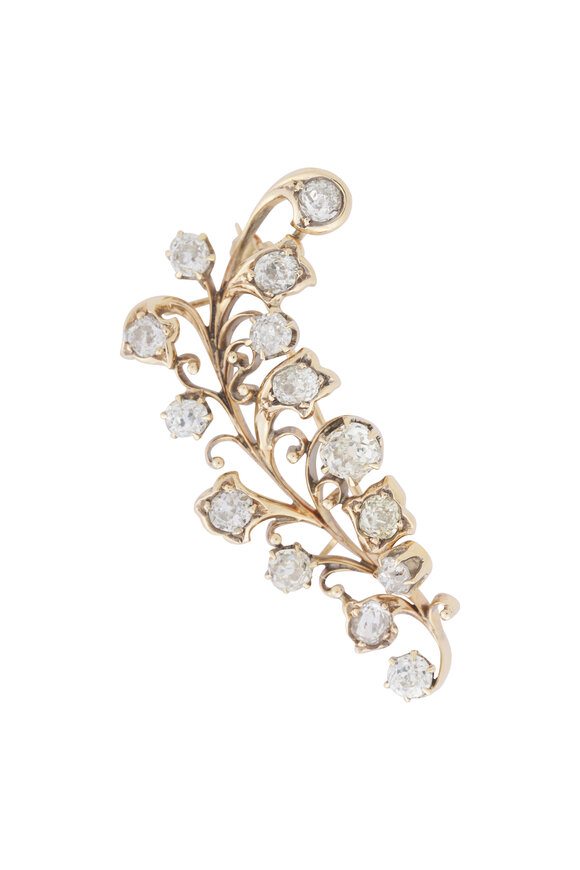 Courtney Davis Old Mine Leaf Brooch - view 1