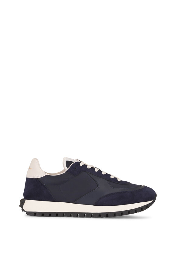Gianvito Rossi Gravel Navy Suede & Leather Sneaker - view 2