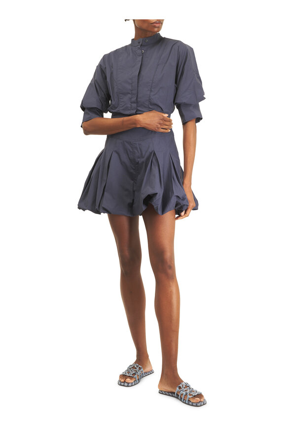 Simkhai Effie Navy Bubble Mini Dress - view 2