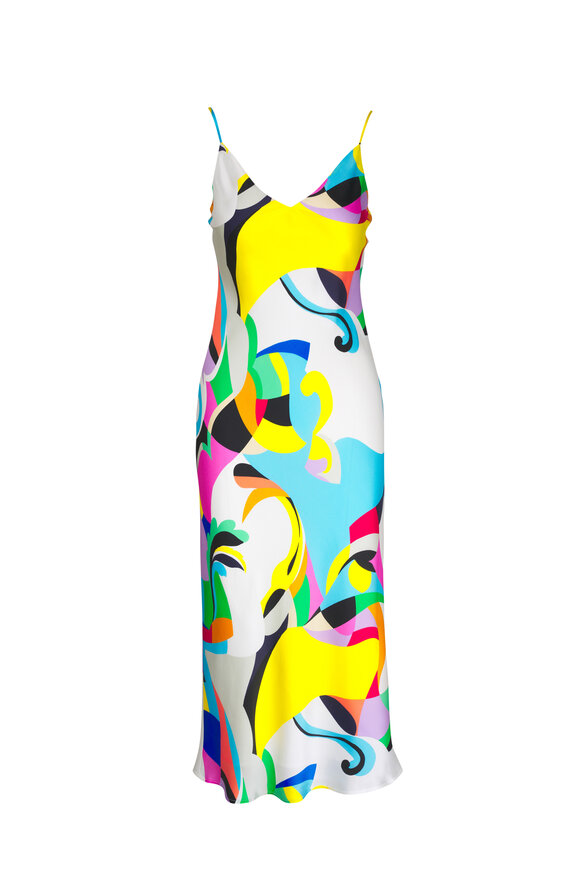 L'Agence - Seridie Multi Kalediscope Silk Slip Dress