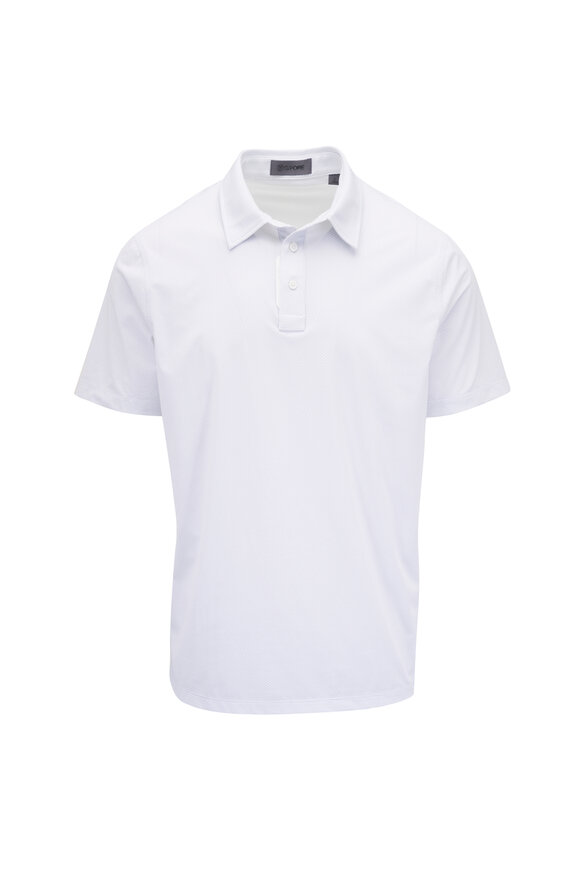 G/Fore Gray Fine Stretch Jacquard Polo