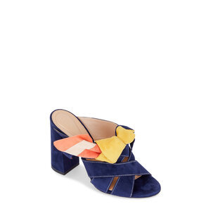 サンダル・ミュール Blue Double Bow Mules P00902813.jpg