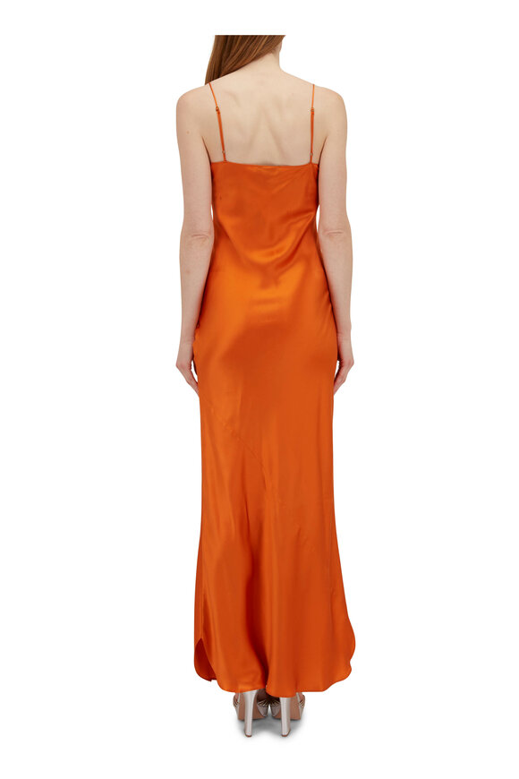 Nili Lotan - Cami Tangerine Silk Maxi Dress