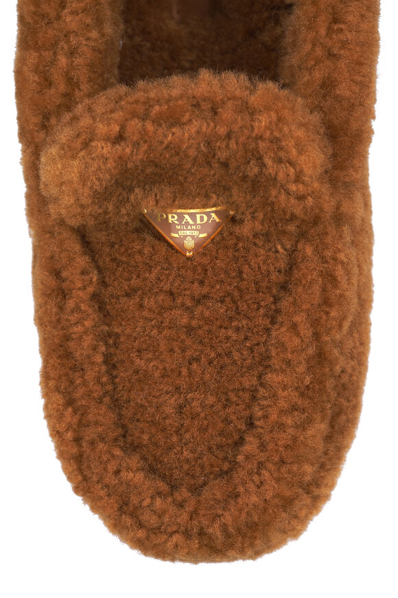 Prada - Caramel Fuzzy Slipper Driver