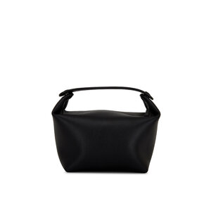 The Row - Les Bains Black Smooth Leather Top Handle Bag