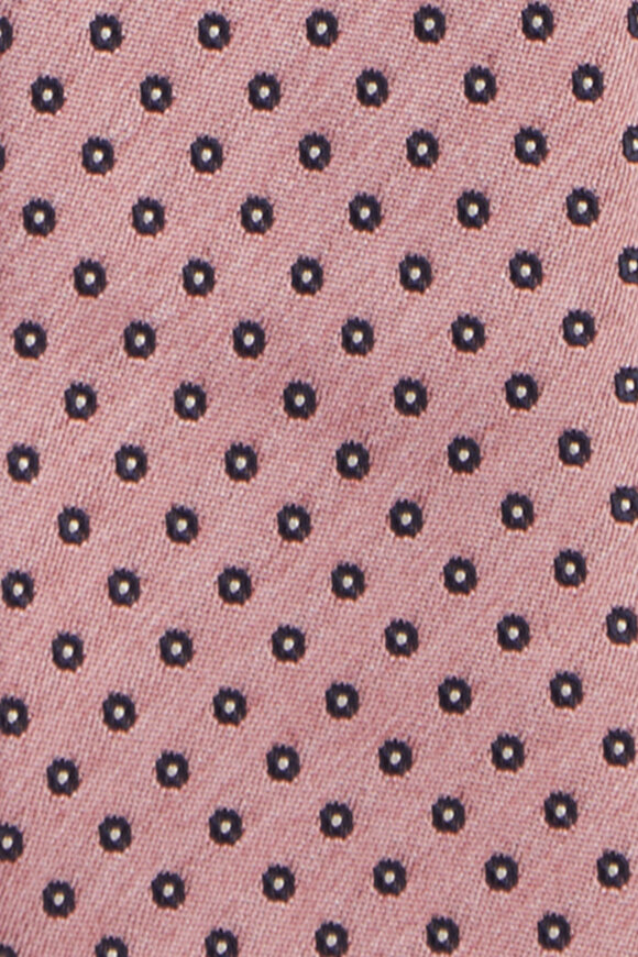 Geoff Nicholson Pink Dot Silk & Cotton Necktie - view 2