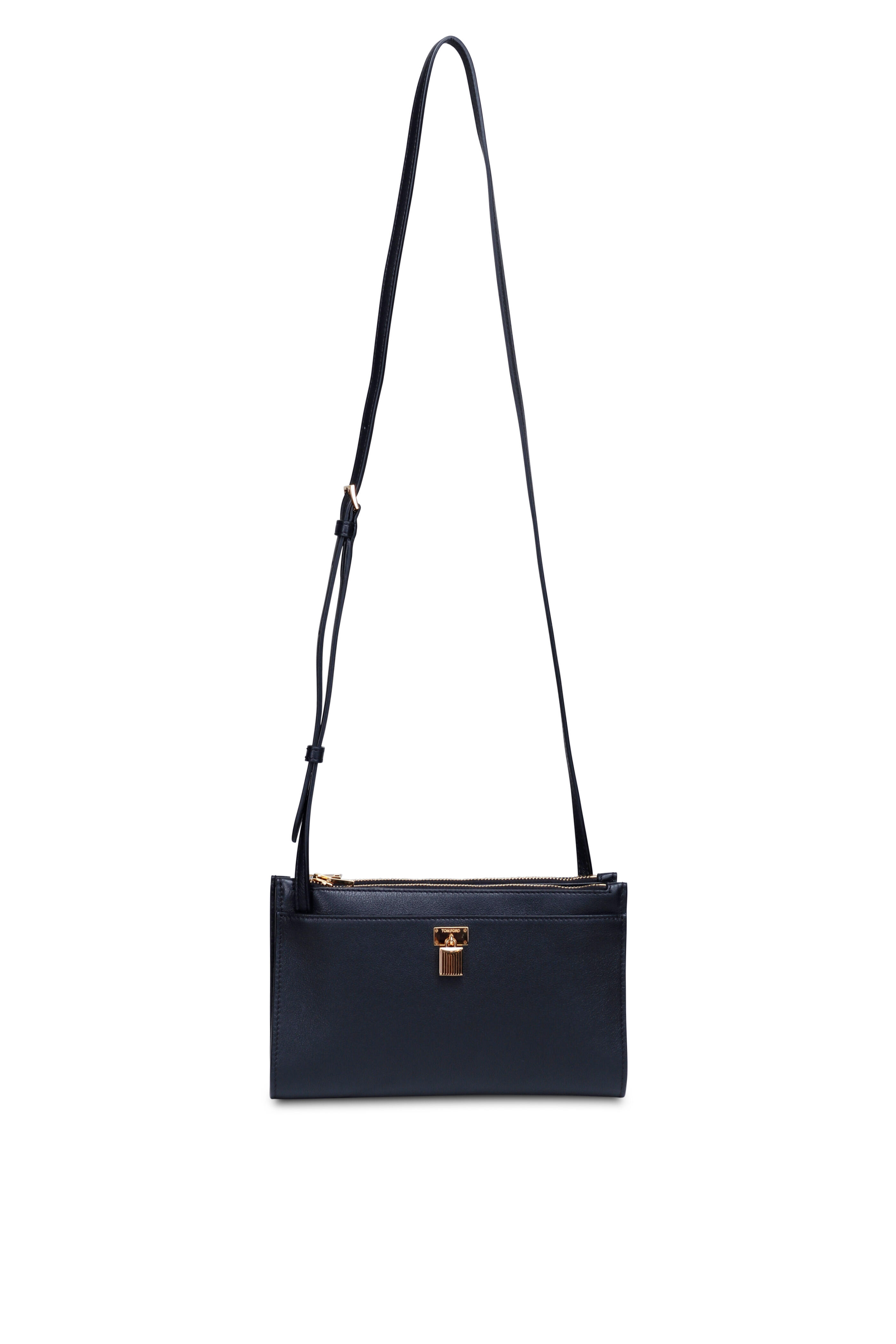 Tom Ford - Mini Padlock Leather Crossbody in Black