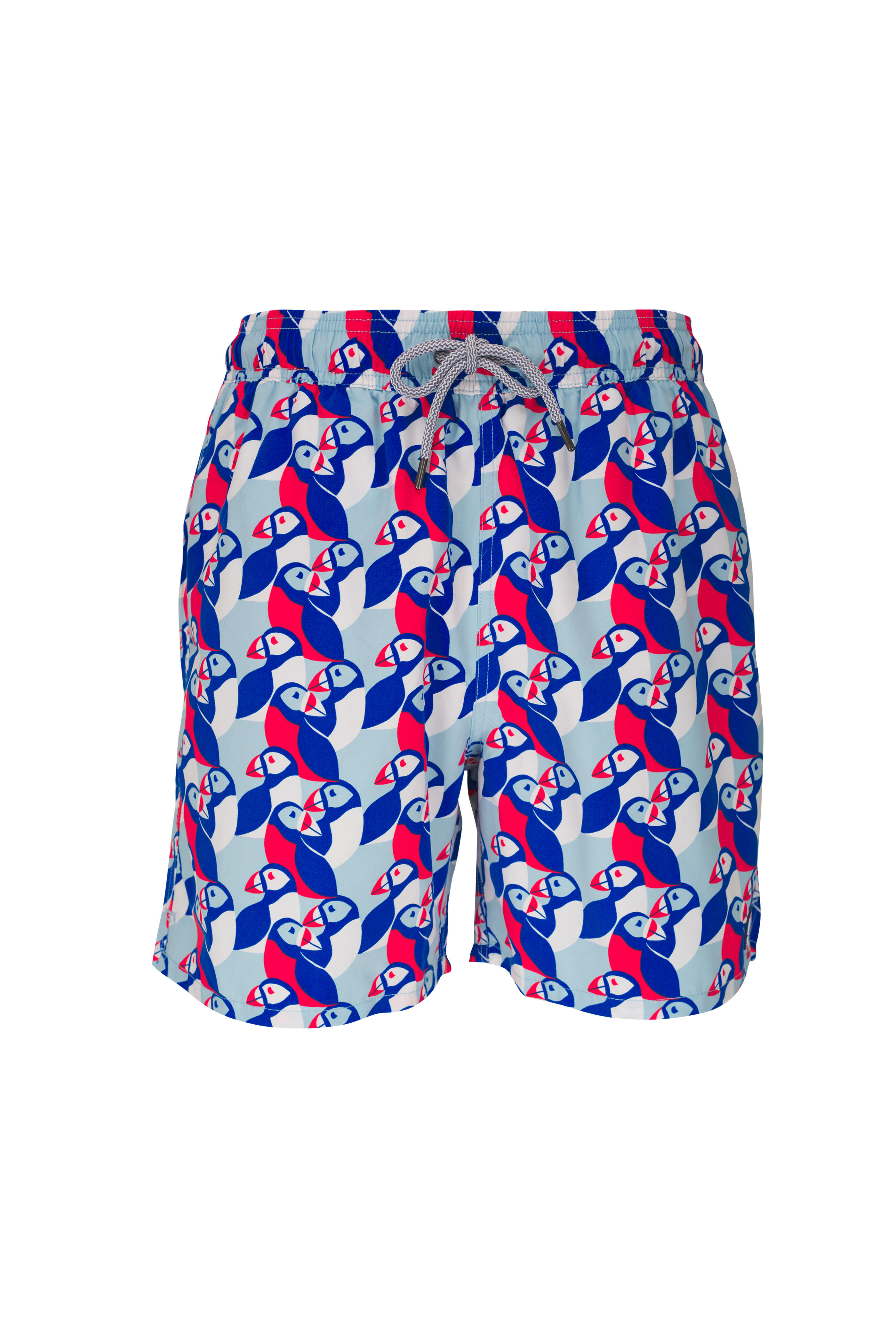 Tom & Teddy - Puffin Blue & Red Swim Trunks