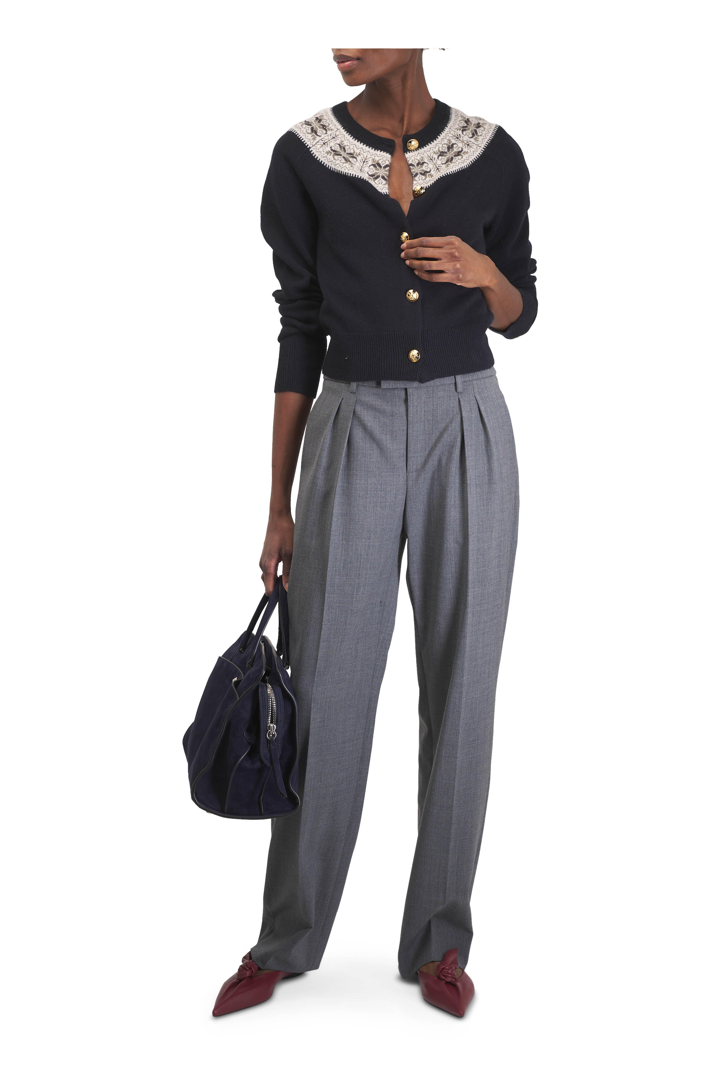 Nili Lotan - Josefa Dark Navy Cashmere Cardigan