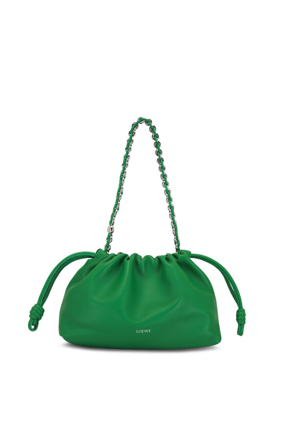 Loewe - Flamenco Tropical Green Leather Should Bag