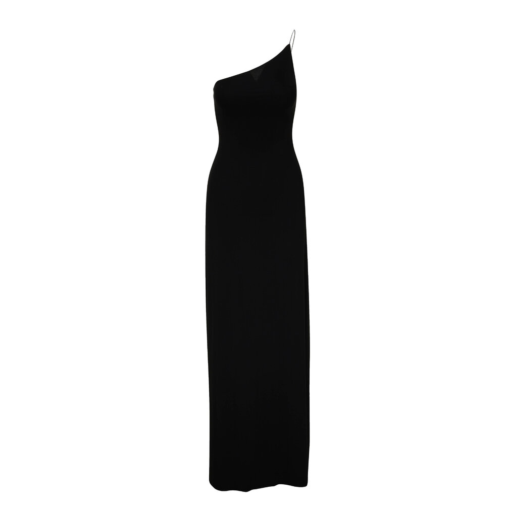 Nili Lotan - Elinor Black One Shoulder Maxi Dress