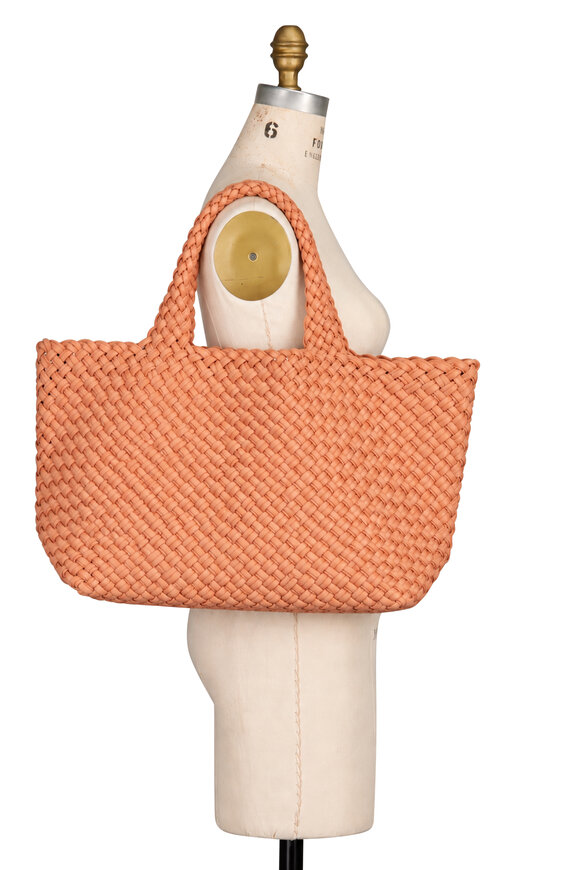 Naghedi Medium St. Barths Peach Double Weave Tote - view 4