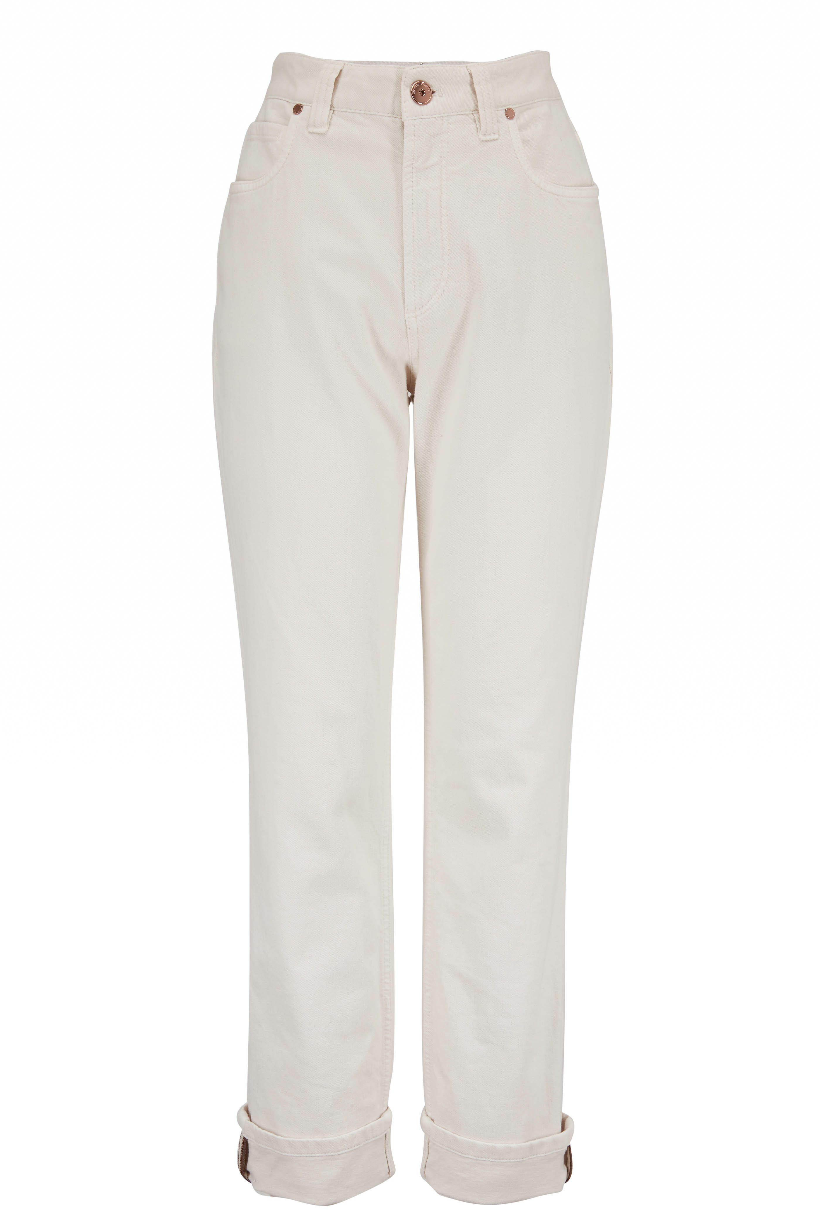 Brunello Cucinelli - Sand Stretch Cotton Straight Leg Jean