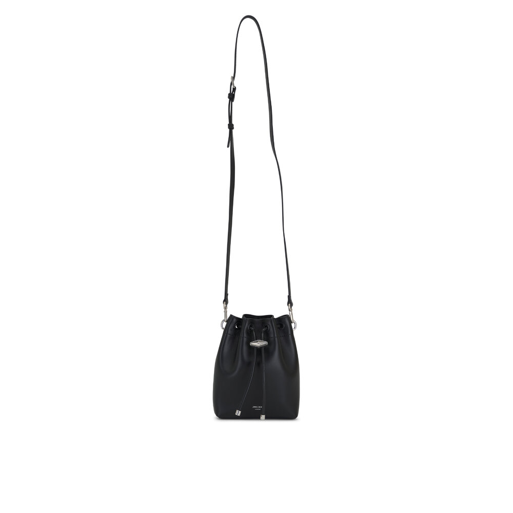 JIMMY CHOO ブラック ボディバッグ JIMMY CHOO ブラックレザー ボディバッグ