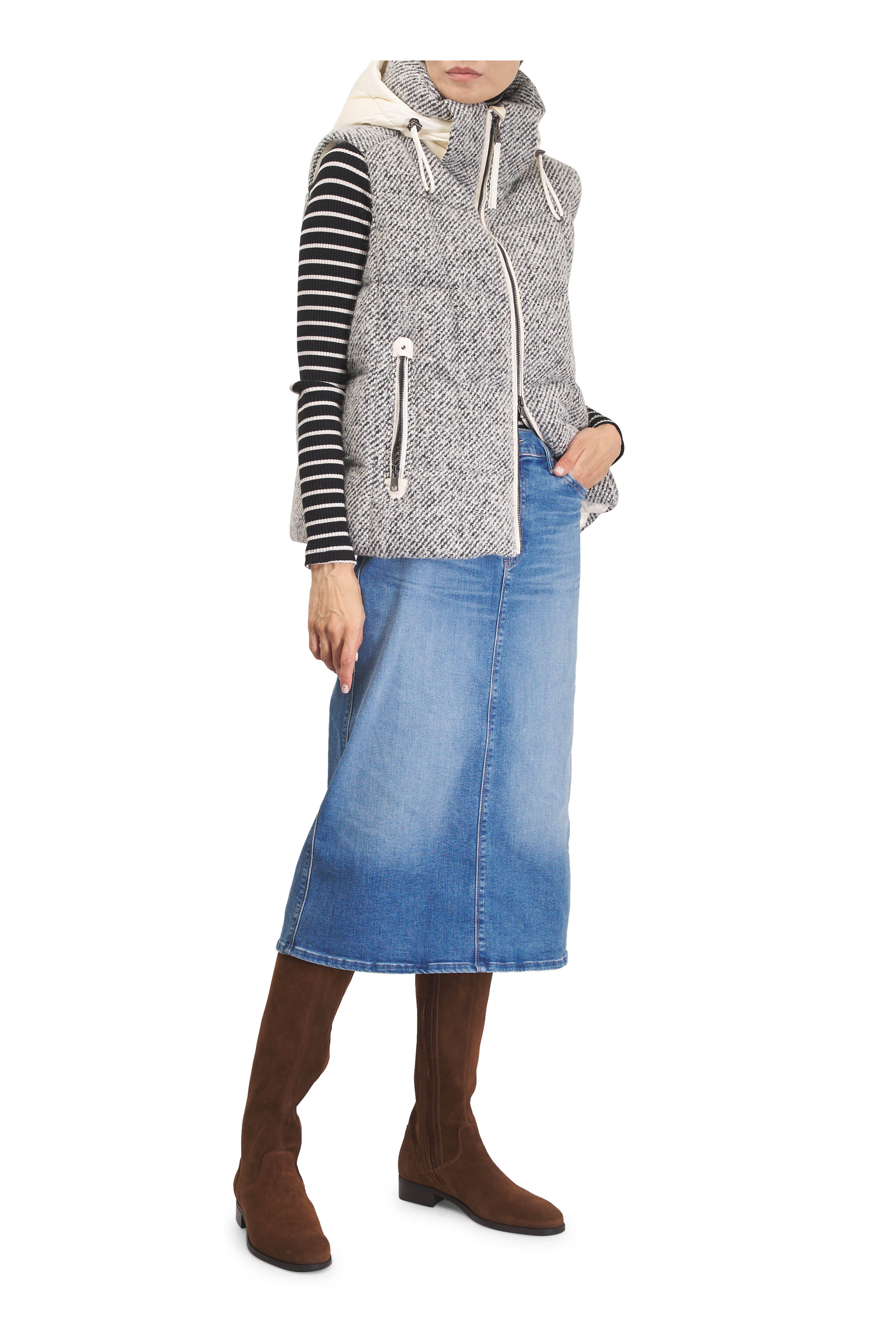 Bogner - Falka Black & Cream Down Vest