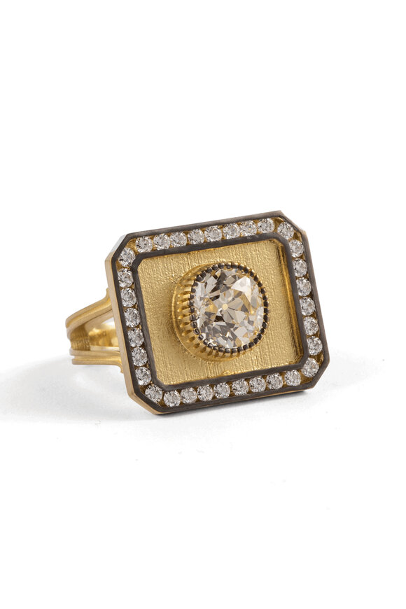 Sylva & Cie Square Tableau Ring - view 2