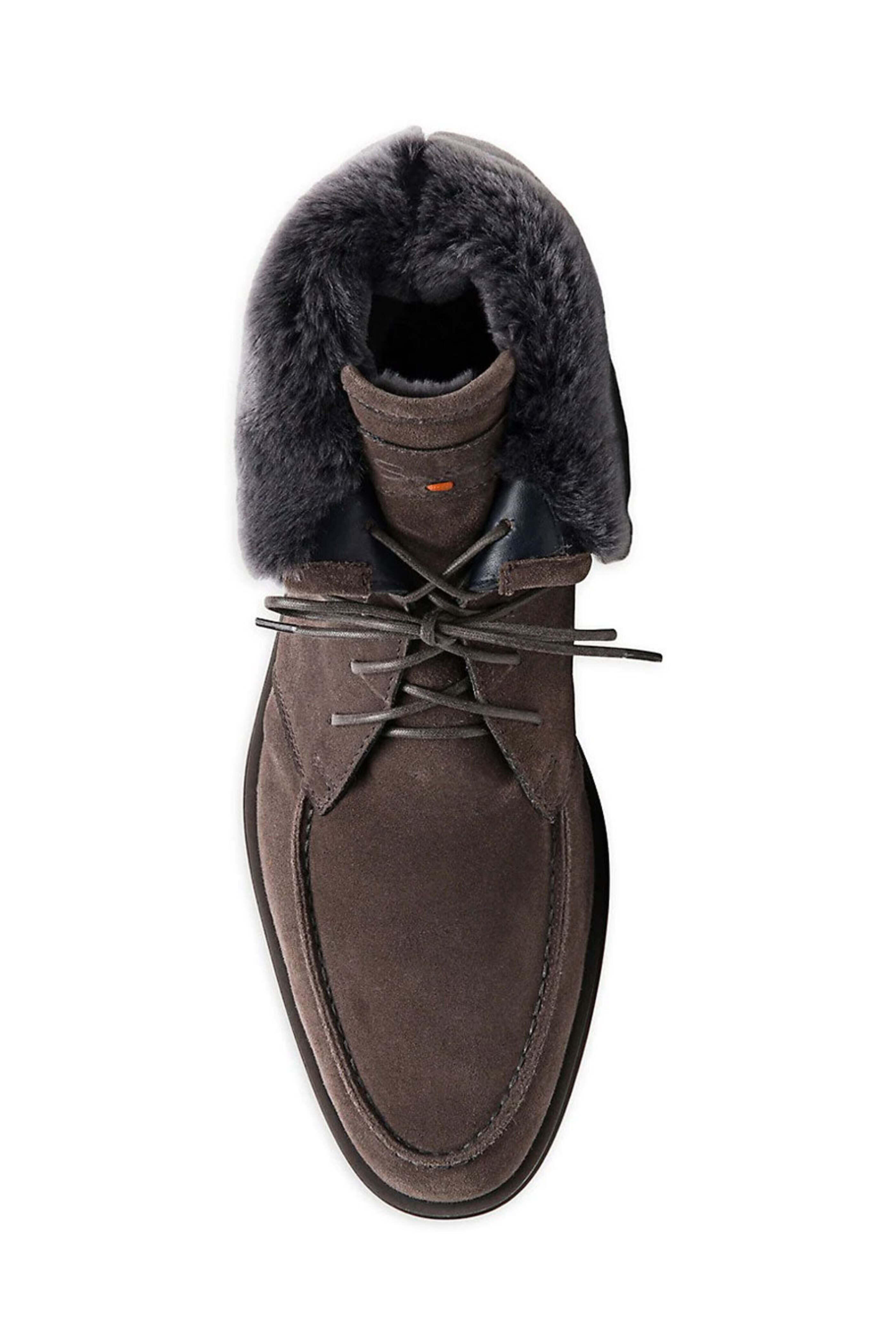Santoni - Dethrone Shearling Boot in Grey