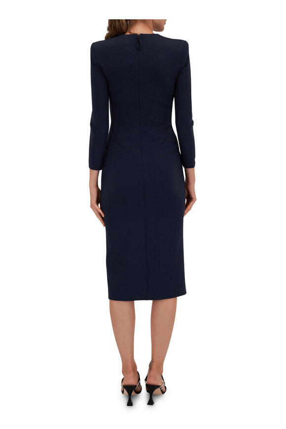 Giorgio Armani - Milano Navy Blue Jersey Midi Dress 