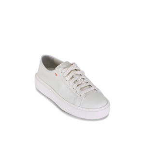 スニーカー SANTONI Men Sneakers 415064 MBCD21995BARTLLDI50 WHITE Men's white tumbled leather slip-on sneaker | Santoni Shoes