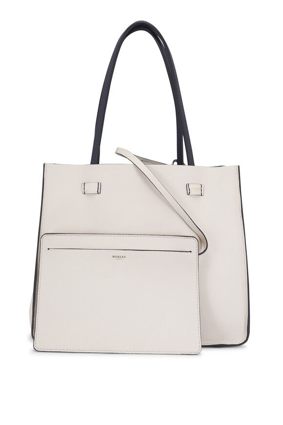 Moreau Paris Small Vincennes Navy & White Reversible Tote - view 10