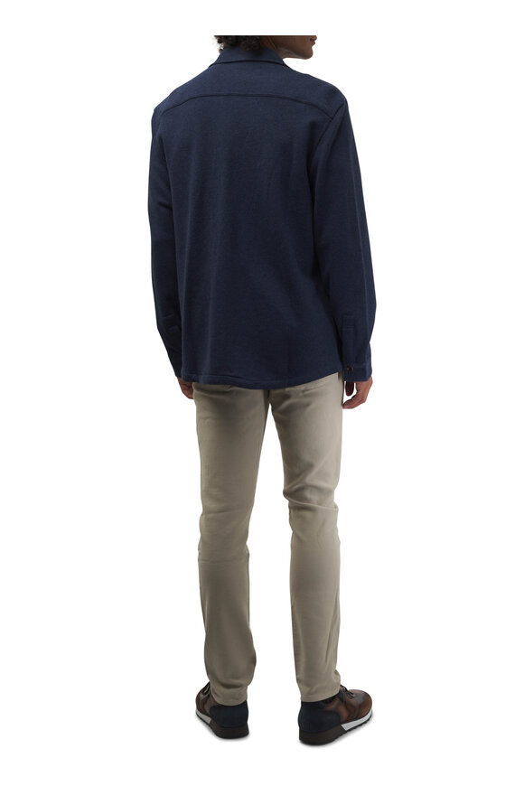 Faherty Brand - Inlet Navy Night Mélange Knit CPO Shirt Jacket