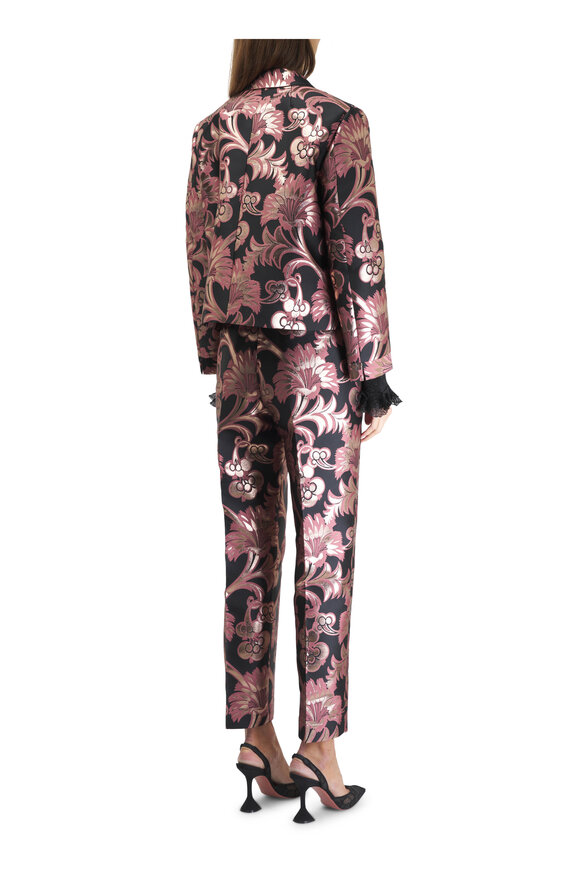 Etro - Metallic Blush & Black Jacquard Jacket