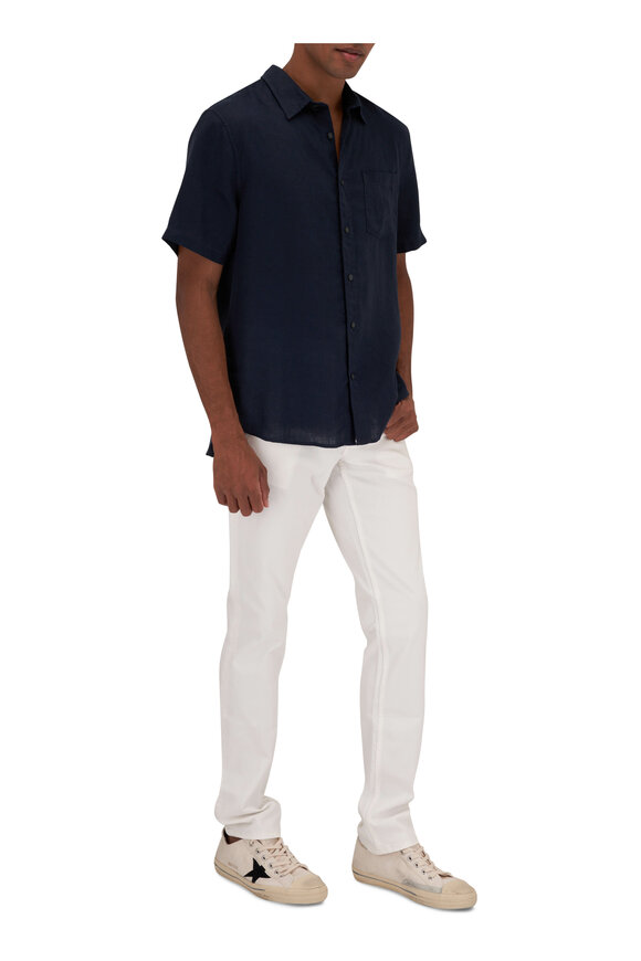 Hudson - Blake Pale White Slim Straight Jean