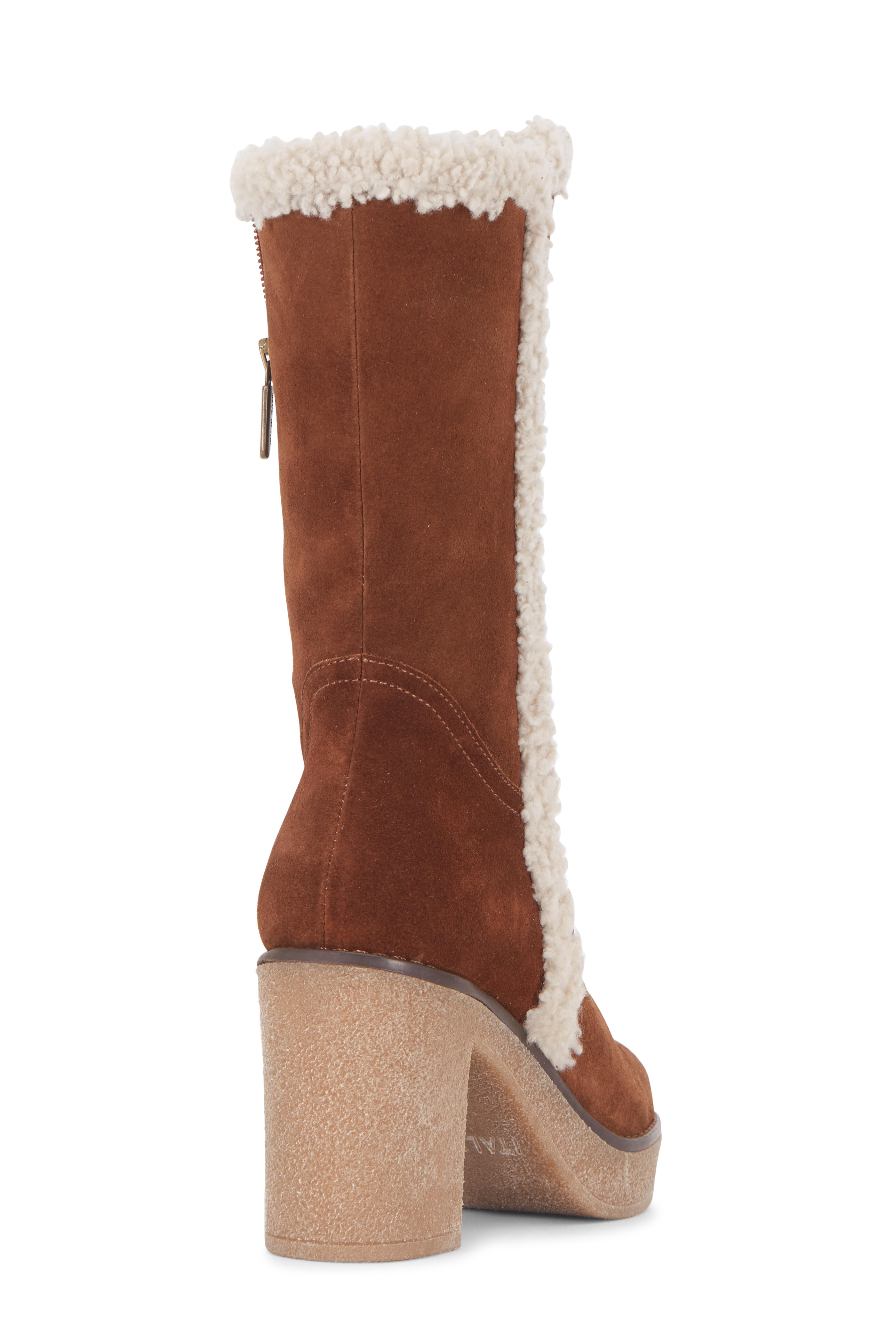Italeau - Valeria Natural Waterproof Suede Mid Boot, 75mm