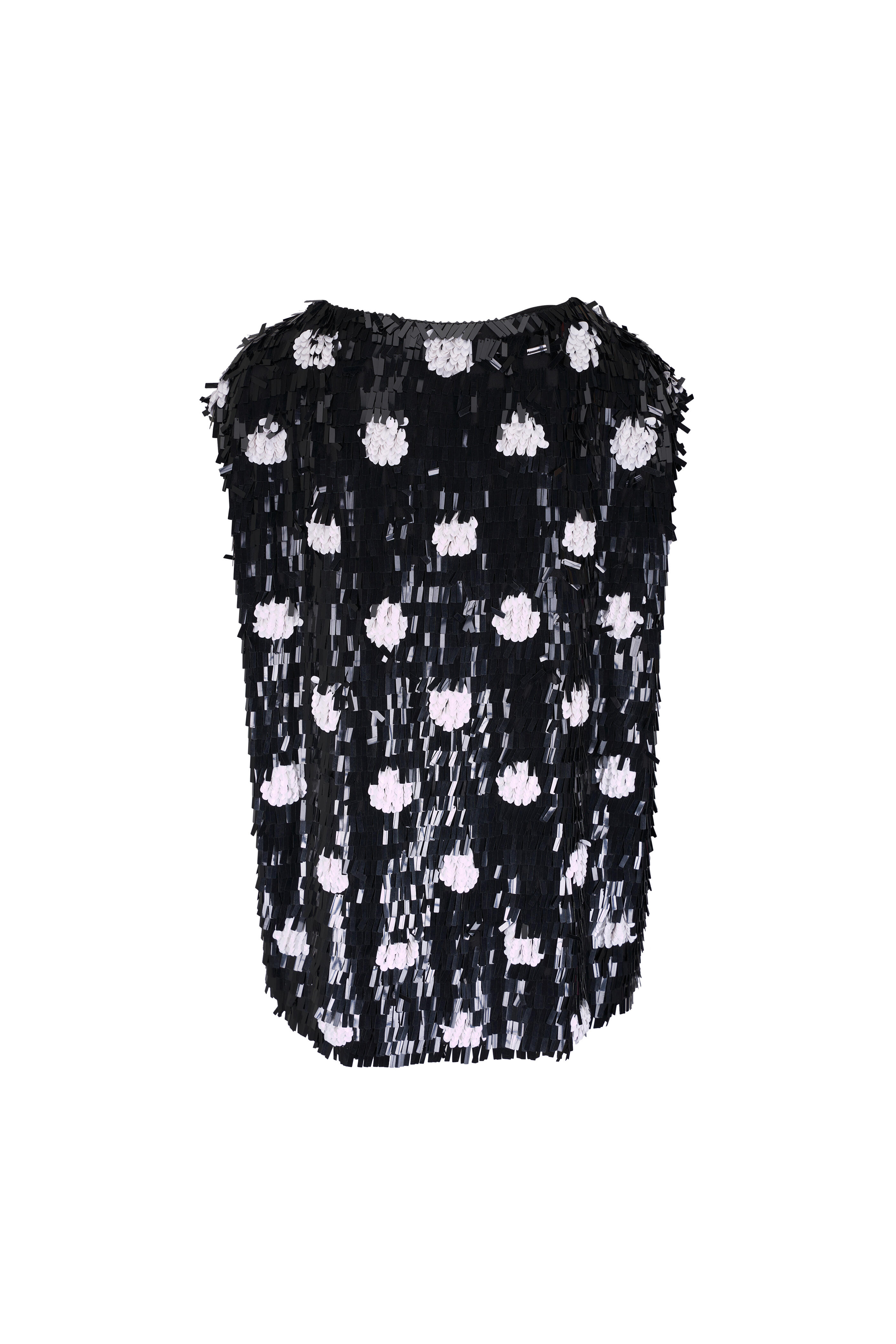Dries Van Noten - Black & White Paillette Tank